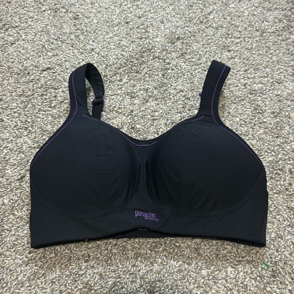 Panache Sport 7341 Wireless Sports Bra Black 30DD